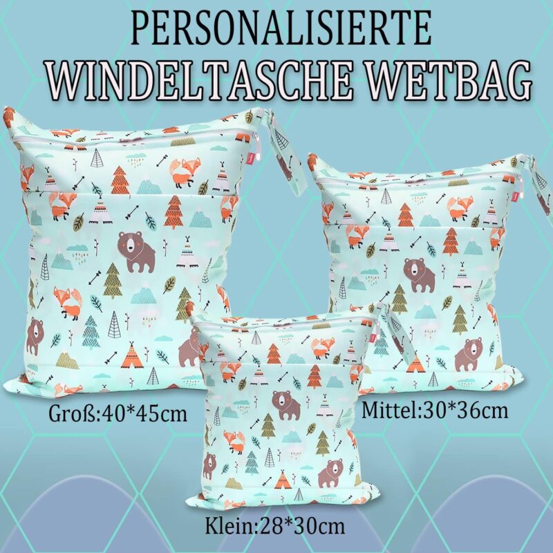 Taeku Nasse und Trocken Wickeltasche Wetbag, wasserdicht waschbar – Bild 2