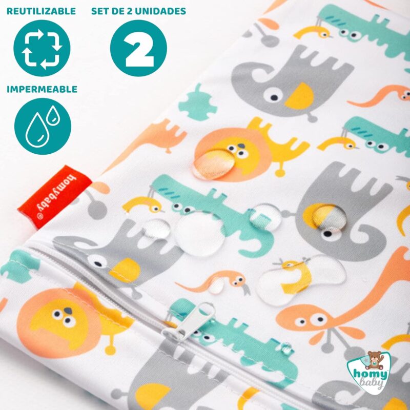 HOMYBABY® Wetbag - wasserdichte Stofftaschen - Wetbag Kindergarten – Bild 3