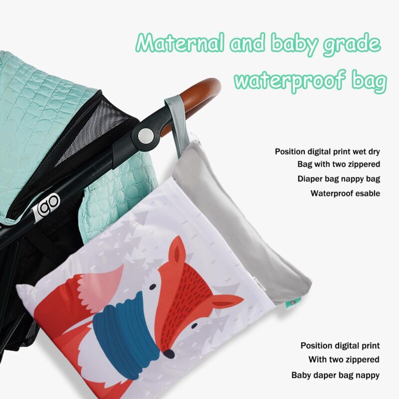 Smilbaley Nappies Wet Pockets, Nappy Bags Wet and Dry, geeignet für Babys Unterwegs – Bild 4