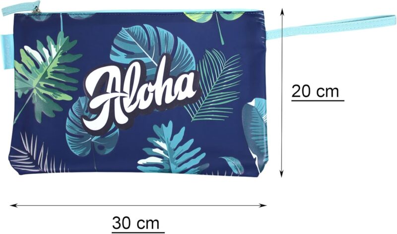 Haus und Deko Bikini Wetbag wasserdichte Badetasche, Bikini Bag mit 5 verschiedenen Sommer Designs, Nasstasche für Unterwegs, Schwimmbeutel für Urlaub, Strand, Schwimmbad (Aloha) – Bild 3