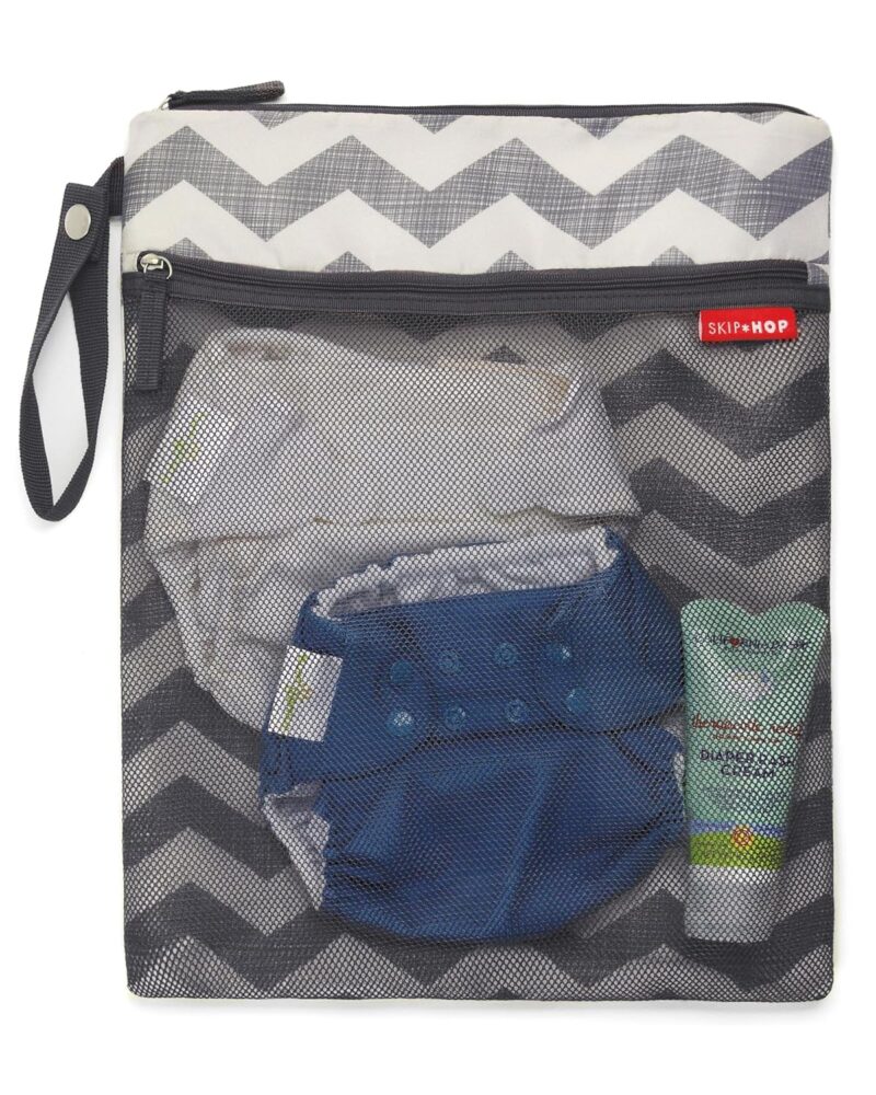 Skip Hop Grab und Go Nass-/Trockentasche mit Winkelstreifen Chevron, mehrfarbig – Bild 2