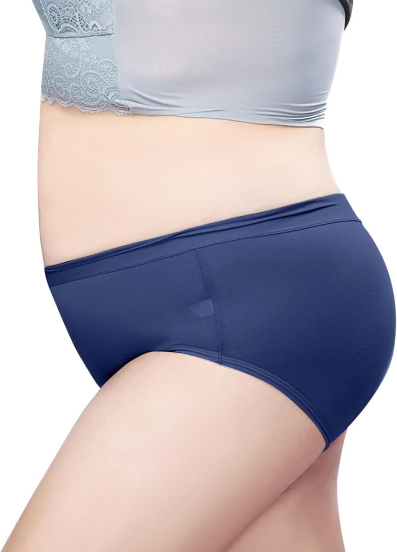 Schlüpfer Damen Damen-Slips, atmungsaktiv, mittlere Taille, Übergröße Slip Damen Baumwolle Baumwoll Unterwäsche Damen – Bild 3