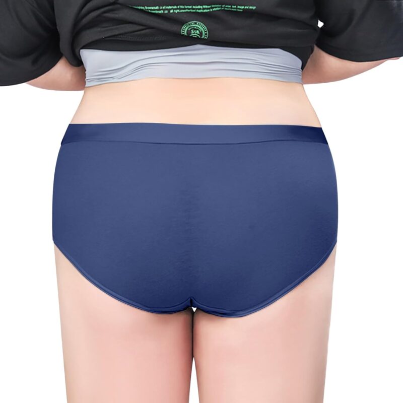 Schlüpfer Damen Damen-Slips, atmungsaktiv, mittlere Taille, Übergröße Slip Damen Baumwolle Baumwoll Unterwäsche Damen – Bild 4