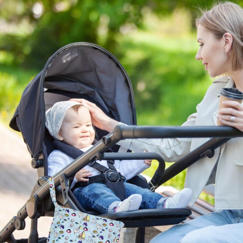 EBHO 2 Stück Wetbag Kindergarten Nasstasche, Wetbag Organiser Beutel, Wet Dry Cloth Windeltasche,Nasstaschen für Kindergarten,für Baby Reisen Unterwegs (Groß und Klein) – Bild 6