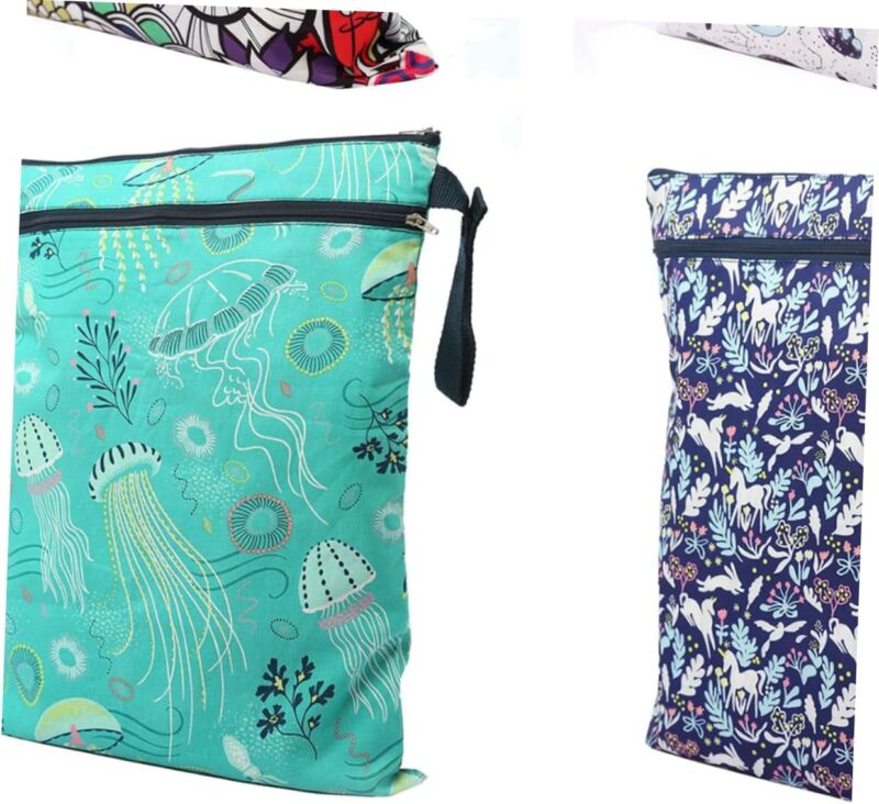 KOMBIUDA 2St Wickeltasche für Kleinkinder Stoffwindel nass trocken Taschen wasserdichte Nasstasche windelbeutel Diaper Bag windeltasche wiederverwendbar nass trocken – Bild 7