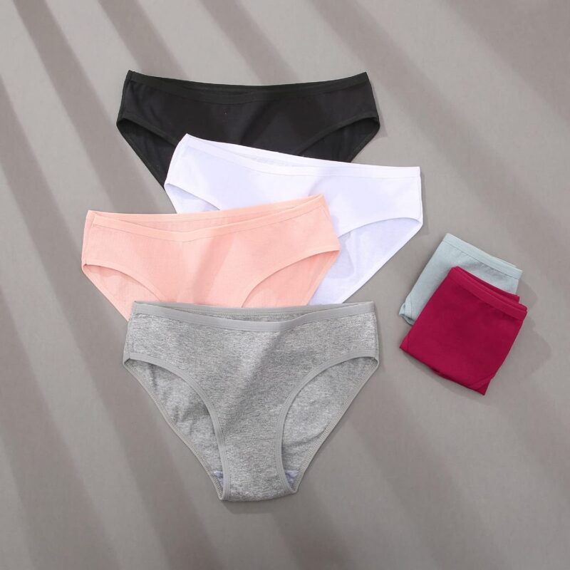 Slips Damen Baumwolle Sexy Unterhosen Damen Nahtlos Skiny Unterhosen Damen Unterhosen Damen Hipster Unterhosen Damen Weiss Baumwolle Bequeme Frauen Unterwäsche,Atmungsaktiv Panties Weich – Bild 3