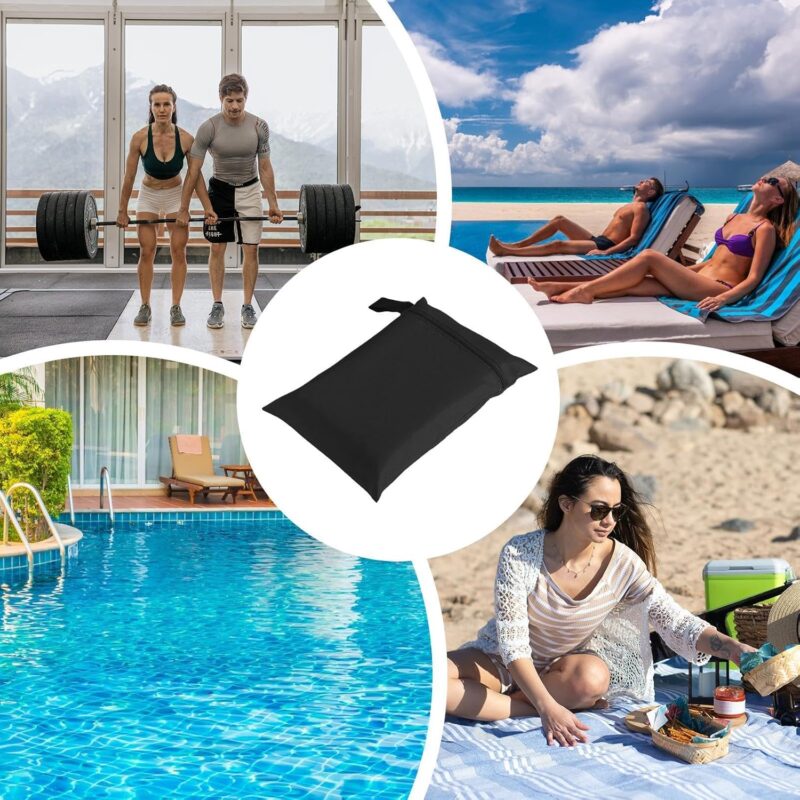 Honhoha Windel-Nasstasche, Wiederverwendbare Wickeltasche,Wasserdichter Windelbeutel für nasse Kleidung Waschbare Stoffwindeltaschen für Fitnessstudio, Strand, Pool, Reisen – Bild 4