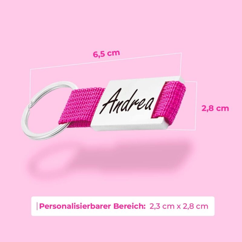 Personalisierter Schlüsselanhänger aus Metal/Polyester - Personalisierte Anhänger Geschenke Mit Gravur für Freund, Freundin, Vatertag, Muttertag, Partner, Mama, Papa – Bild 3