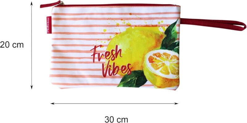 Haus und Deko Bikini Wetbag Fresh Vibes Rot, wasserdichte Badetasche, Bikini Bag im Sommer Design, Nasstasche für Unterwegs, Schwimmbeutel für Urlaub, Strand, Schwimmbad – Bild 3