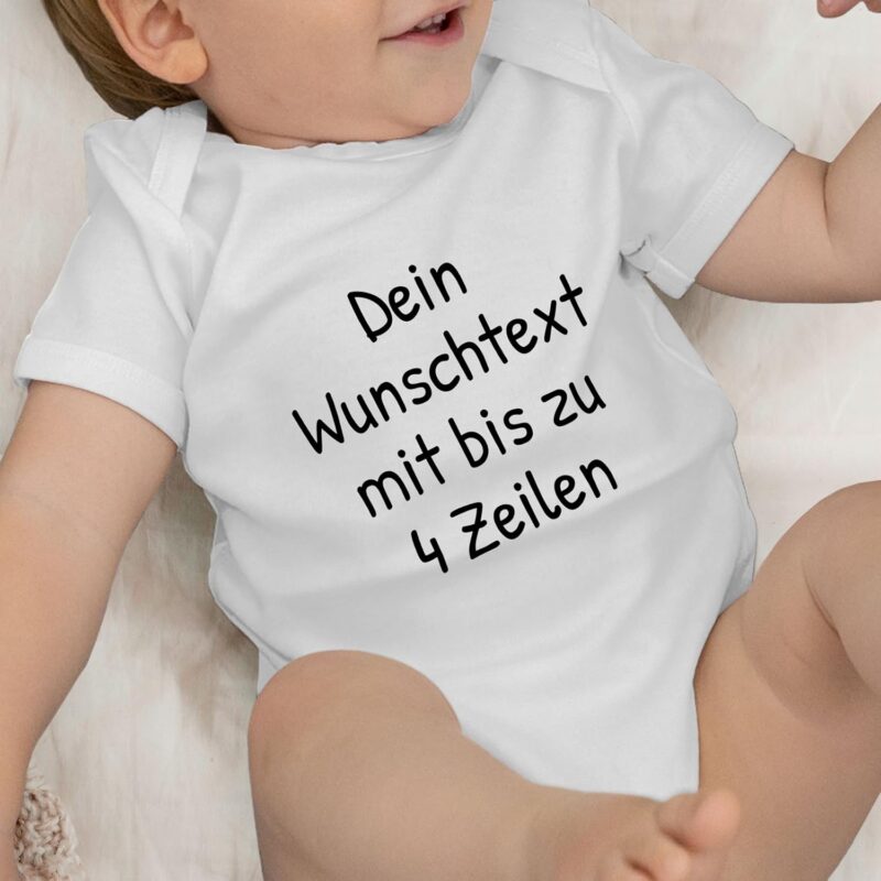 Geschenk mit Namen personalisiert by Shirtracer - Baby Body Junge Mädchen - Aufdruck selbst gestalten - Wunschdruck Text Namen – Bild 8