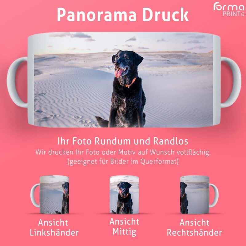 Tasse Personalisiert mit Foto Bedruckt Fototasse gestalten Tassen individuell mit eigenem Bild Bedrucken personalisierte Fotobecher Werbetasse Becher Keramik - 330 ml – Bild 6