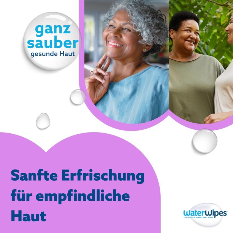 WaterWipes Adult Care Hygiene-Tücher, 90 Stück (3 Pack), extra groß, 99,9% Wasserbasis, für Körper & Intimbereich für den täglichen Gebrauch. – Bild 6