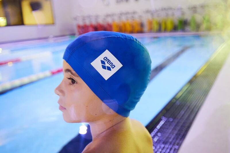 Arena Unix II Klassische Stoff-Badekappe, leicht, Lycra-Textilkappe, Schlägerhaube für Damen und Herren, Fitness, Schwimmen – Bild 4